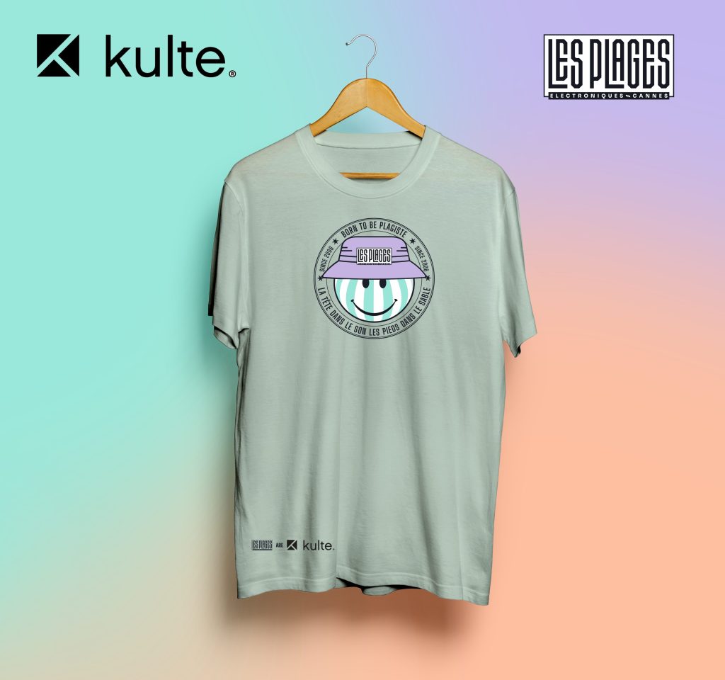 [PE22] Merch Kulte t-shirt front born to be plagiste green