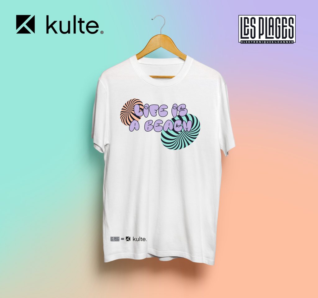 [PE22] Merch Kulte t-shirt front ife is a beach